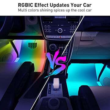 Govee Car Lights, Smart RGBIC Interior Car Lights with APP, Remote Control, LED Lights for Car with ...