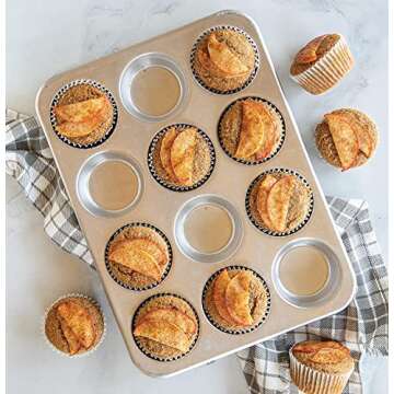 Nordic Ware Natural Aluminum Commercial Muffin Pan, 12 Cup