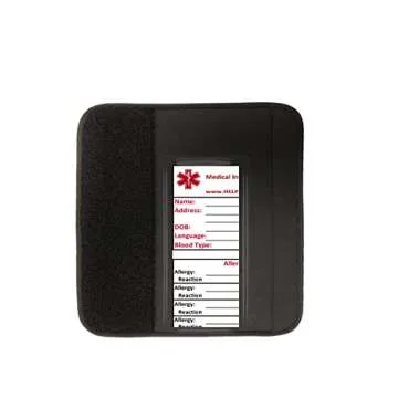 Autism Help Belt 9” Medical Alert Seat Belt Cover with Inside Pocket, Medical Form and Online Fillable Forms (Red