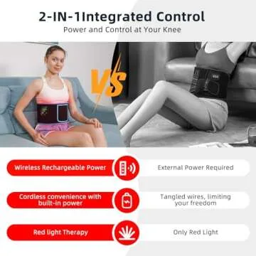 Red Light Therapy, Cordless Infrared Light Therapy Belt with Rechargeable Magnetic Controller, Portable Wireless Belt 660nm&850nm for Body Waist Back Leg Relax Muscle Pain Relief (Upgrade)