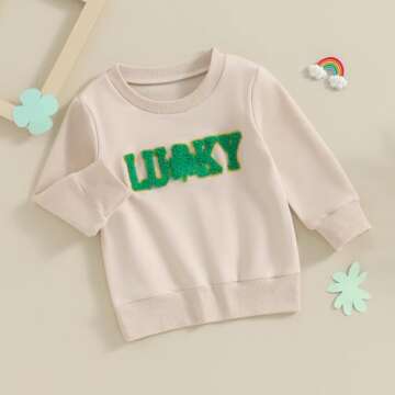 Amnnchya Toddler St Patrick's Day Outfit Lucky Charm