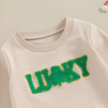 Amnnchya Toddler St Patrick's Day Outfit Lucky Charm