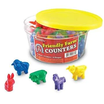 Educational Learning Resources Farm Animal Counters 72 Pieces