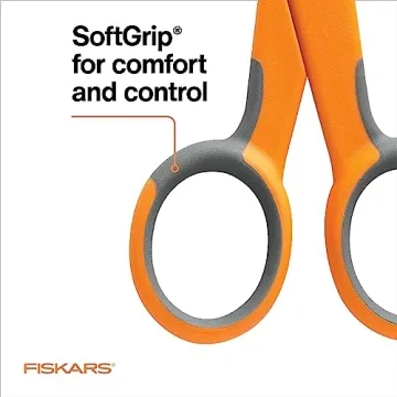 Fiskars SoftGrip Micro-Tip Scissors for Arts and Crafts - 5" Stainless Steel