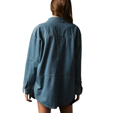 Stylish Fazortev Women's Denim Pullover - Casual Chic