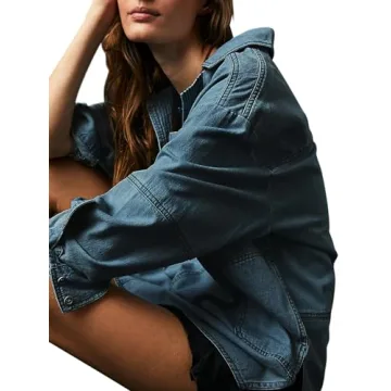 Stylish Fazortev Women's Denim Pullover - Casual Chic