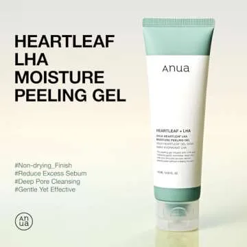 ANUA Heartleaf LHA Moisture Peeling Gel I Gentle Cleanser and Exfoliator with LHA, Resurface, Remove Dead Skin Cells, Smooth Skin Texture, Calming, Soothing, Nourishing, 4.05 fl oz (120ml)