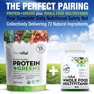Plantvital Organic Vegan Protein Powder with Greens