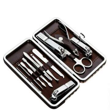 Tseoa Professional Manicure Pedicure Kit, 12 Pieces