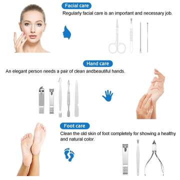 Tseoa Professional Manicure Pedicure Kit, 12 Pieces