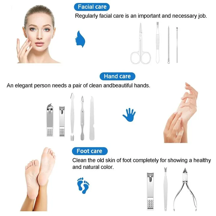 Tseoa Professional Manicure Pedicure Kit, 12 Pieces