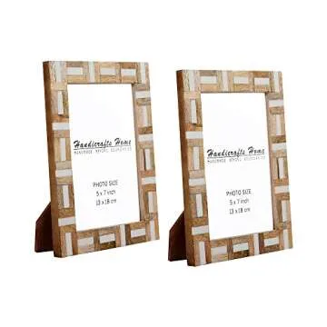 Handicrafts Home Picture Frame 5x7 Photo Frames, Marquet-Chase Collection, Pack of 2