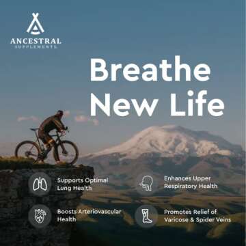 Ancestral Supplements Grass Fed Beef Lung Supplement with Liver, 500mg, Lung and Liver Supplement Supports Lung, Respiratory, Vascular, and Circulatory Health, Non-GMO, 180 Capsules