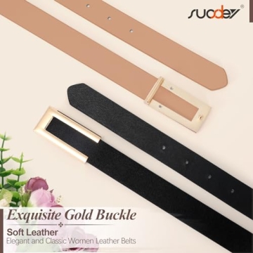 SUOSDEY Women Leather Belts Stylish and Versatile
