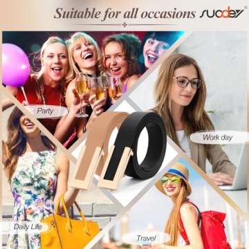 SUOSDEY Women Leather Belts Stylish and Versatile
