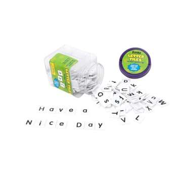 Eureka Tub Of Letter Tiles Back to School Classroom Supplies Educational Toy, 1'' x 1'' tiles, 176 p...