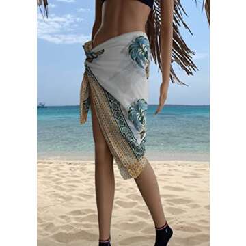 Stylish Hand Block Print White Beach Clothes for Women
