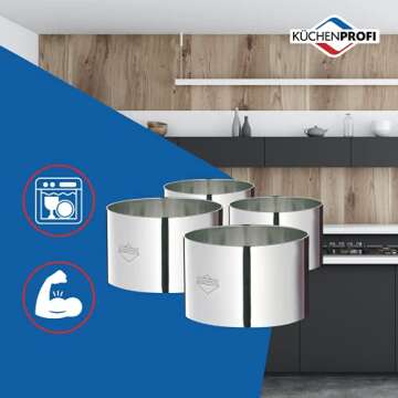 Küchenprofi 4-Piece Stainless Steel Food Forming Rings