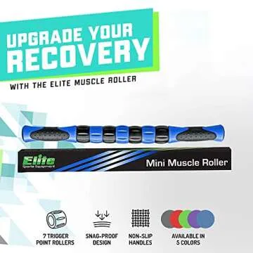 Elite Massage Roller Stick Targets Sore, Tight Leg Muscles to Prevent Cramps and Release Tension. It...