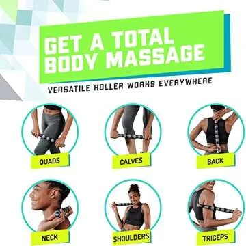 Elite Massage Roller Stick Targets Sore, Tight Leg Muscles to Prevent Cramps and Release Tension. It's Sturdy, Lightweight, Smooth Rolling and Thankfully This Lifesaver has Comfortable Handles.Blue