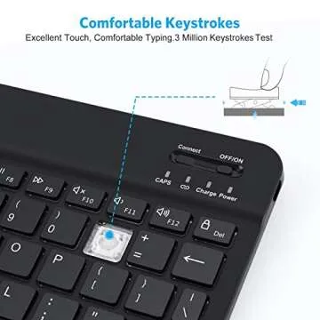 OMOTON Bluetooth Keyboard for iPad: Illuminated & Portable