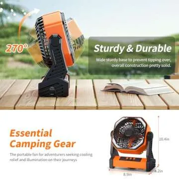 Bright LED Camping Fan for Adventure in Outdoors