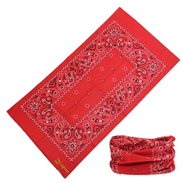 Zupro Bandana Headband for Sun Protection and Style in Red