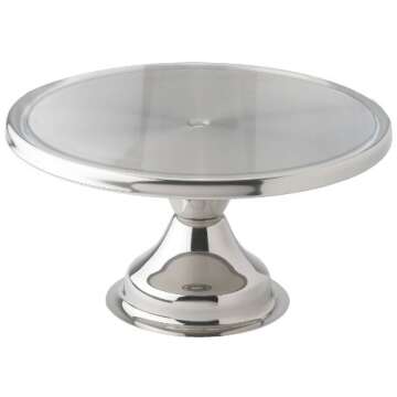Winco 13-Inch Stainless Steel Cake Stand for Elegant Serving
