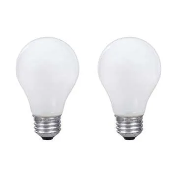 SYLVANIA Incandescent Light Bulb, 25W A19, Dimmable, Medium Base, 160 Lumens, 2850K, Soft White - 2 ...