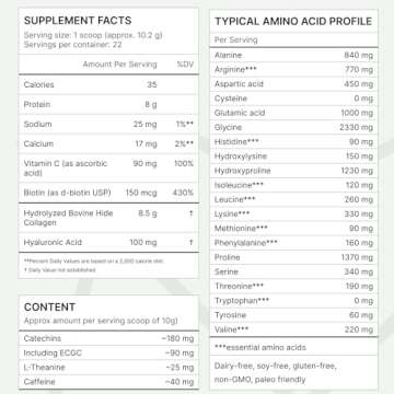 Premium Matcha Collagen Powder with Biotin & Vitamin C