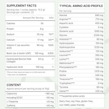 Premium Matcha Collagen Powder with Biotin & Vitamin C