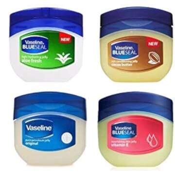 Vaseline Blue Seal Series 4 Pack Cocoa Butter Vitamin E Aloe Fresh Original