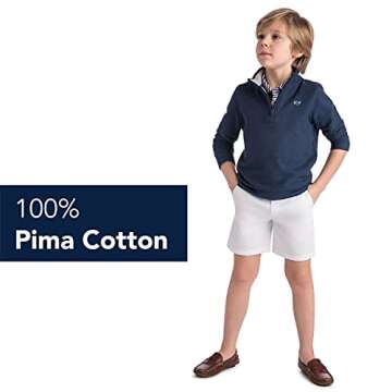 vineyard vines Boys' Saltwater 1/4-Zip Pullover Sweatshirt, Vineyard Navy, 7