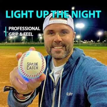 SPARK CATCH Light Up Baseball | Glow in the Dark Fun