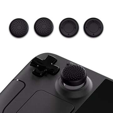 PlayVital Thumb Grip Caps for Steam Deck LCD & OLED - Silicone Joystick Grips