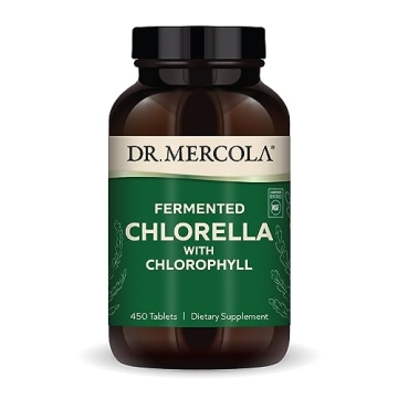 Dr. Mercola Fermented Chlorella with Chlorophyll, 90 Servings (450 Tablets) - Elevate Your Health Na...