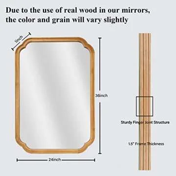 Stunning WallBeyond Wood Frame Arch Mirror for All Spaces