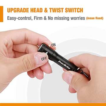 EverBrite Mini LED Flashlight - High Lumen Keychain EDC Light for Emergencies