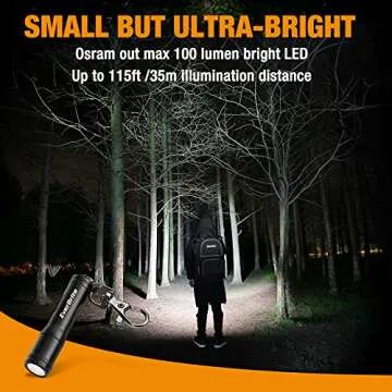 EverBrite Mini LED Flashlight for EDC and Camping