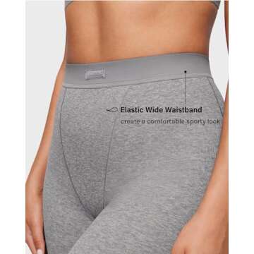 INLYRIC Women's 94% Cotton Leggings Soft High Waisted Yoga Pants Workout Stretch Full Length Heather Carbon X-Large