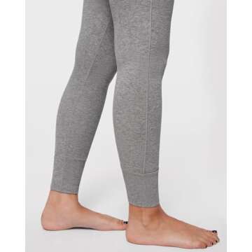 INLYRIC Women's 94% Cotton Leggings Soft High Waisted Yoga Pants Workout Stretch Full Length Heather Carbon X-Large