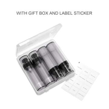 Wide Caliber Airless Travel Pump Bottles - 4 Pack