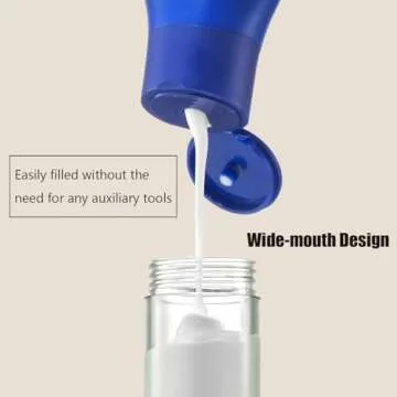 Wide Caliber Airless Travel Pump Bottles - 4 Pack