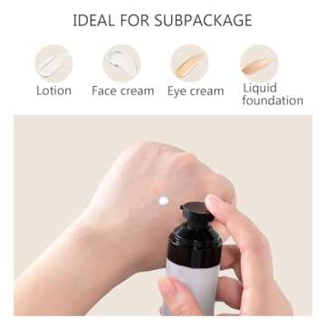 Wide Caliber Airless Travel Pump Bottles - 4 Pack