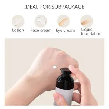 Wide Caliber Airless Travel Pump Bottles - 4 Pack