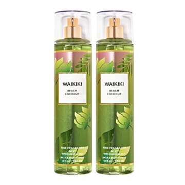 Bath & Body Works and Waikiki Beach Coconut Fine Fragrance Spray Mist Perfume Gift Set - Value Pack ...