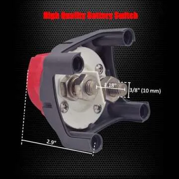 Ampper Battery Switch, 12-48 V Battery Power Cut Master Switch Disconnect Isolator for Car, Vehicle, RV and Boat (On/Off)