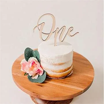Creatively Designed Wood Cake Topper for All Occasions