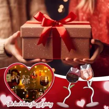 Hushee 6 Pcs Rose Wine Glass Set for Every Occasion