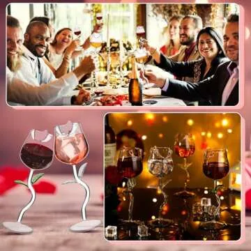 Hushee 6 Pcs Rose Wine Glass Set for Every Occasion
